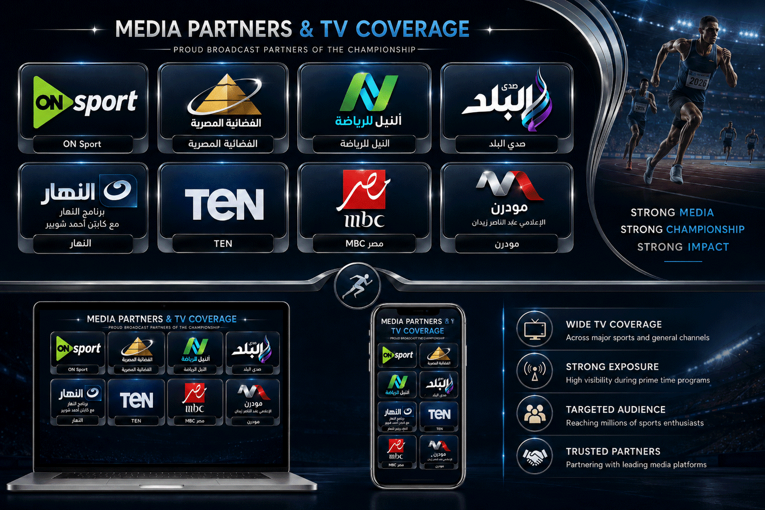 Media Partners & TV Coverage — Arab Athletics Championship 2026