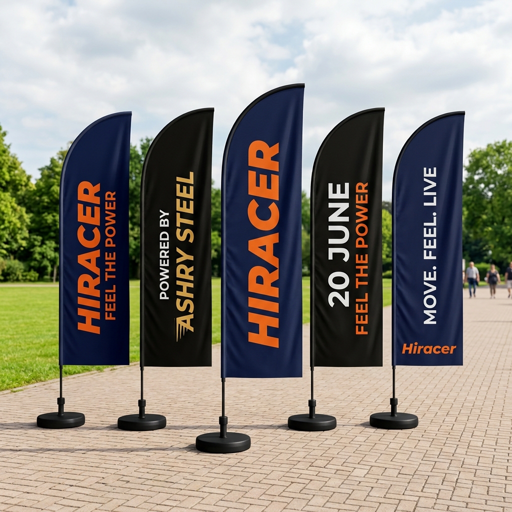 Feather flags with Hiracer & Ashry Steel